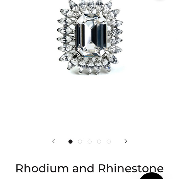 Kenneth Jay Lane Rhodium and Ruby Crystal Rhinestone Ring - Picture 4 of 4